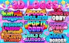 an advertisement for the 3d logos game