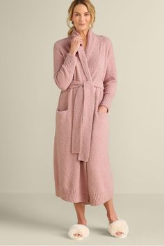 Once you slip on this supremely plush robe, you'll never want to get dressed. It's so cozy and inviting, truly the softest we've ever created. Evoking the feel of a luxurious spa day at home, it's also one of the season's best gifts. Pockets, self-belt. Plush Robe, Luxurious Spa, Tunic Leggings, Eyewear Shop, Spa Day At Home, Suede Fashion, Jumpsuit Skirt, Velvet Fashion, Dress With Cardigan