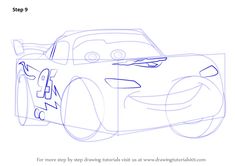 how to draw cars from the disney pixama movie step by step drawing instructions