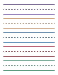 the lined paper with lines in different colors