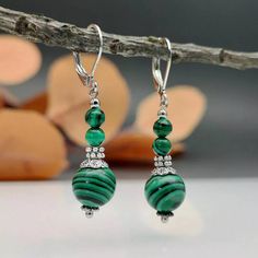 Vintage 925 Silver Turquoise Ear Hook Earrings Drop Dangle Women Wedding Jewelry Green Natural Stones Earrings For Wedding, Green Natural Stone Earrings For Wedding, Lampwork Bead Jewelry, Earrings Drop, Bead Jewelry, Ear Hook, Lampwork Beads, Hook Earrings, Silver Turquoise