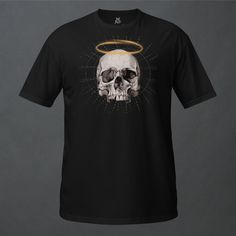 The Saint Neo Goth Unisex T - Shirt - Pale Blood Store Neo Goth, Darkness And Light, Radiant Halo, Goth Style, A Skull, The Saint, Hoodie Top