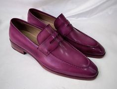 TucciPolo Luma Classic Elegant Purple Pink Italian Leather Mens Luxury Loafer Handmade Shoe with Matching Belt Combo. A classic and elegant loafer in Purple calfskin. Finished with a smooth trim, and prominent seams on the upper, comes complete with a leather sole and a matching belt. This is a combo order of the shoe with matching belt together. Select your shoe size and add it to cart. Once on the cart page, write a note in the comment box the size of your Belt. once we receive your order, we Elegant Formal Purple Loafers, Elegant Purple Formal Loafers, Elegant Purple Leather Loafers, Gym Shoes, Mens Luxury, Classic Elegant, Handmade Shoes, Italian Leather, Loafers Men