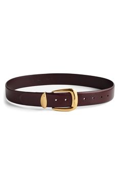 A wide leather belt with an oversized buckle brings bold gleam and style to any ensemble. Leather Imported Leather Brown Belt, Brown Waist Belt, Corporate Outfit, Leopard Print Outfits, Womens Belt, Chocolate Leather, Wide Leather Belt, Corporate Outfits, Fall 24