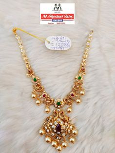 Mini Haram Gold Designs Latest In 30 Grams, Short Chains Gold For Women, 30 Grams Gold Necklace Indian, 30 Grams Gold Haram Designs, Gold Short Necklace Designs, Necklace Design Ideas, Mini Haram, Gold Necklace Design, Women Gold Necklace