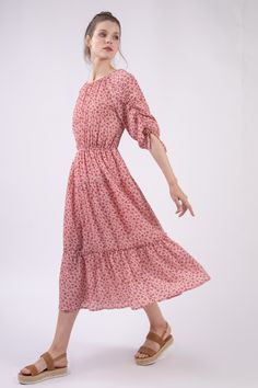 Tiered Midi Dress, Garden Party, A Garden, Midi Length, Knit Top, New Dress, Floral Pattern, Casual Dresses, Evening Dresses