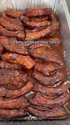 barbecue ribs are cooked and ready to be served in the oven or on the grill