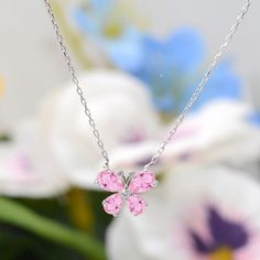 Pink Sapphire Butterfly Necklace, Minimal Sapphire Enamel Butterfly Necklaces, Solid Gold Butterfly Necklaces, Womens Day Gift Natural Diamond : 0.02 CT. F / SI (1 piece) Natural Pink Sapphire : 0.77 CT. (4 piece) Gram 1.63 (It may differ depending on the chain size) Product Code: MR0011500-PSP Adjustable Chain is Optional Length of Chain 16 inches - 24 inches ABOUT US All our products are handmade . Our jewelry is made with real solid gold and natural diamonds and gemstones . Our store was foun Pink Clavicle Chain Jewelry For Mother's Day, Round Butterfly Necklace Gift, Butterfly Pendant Necklace For Mother's Day, Pink Charm Necklace With Clavicle Chain As Gift, Round Butterfly Necklace For Gift, Butterfly Necklace As A Gift, Pink Clavicle Chain Charm Necklace For Gift, Silver Butterfly Necklace For Birthday, Pink Butterfly Jewelry For Gifts