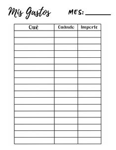 a printable sign up sheet with the words miss gutsy, mes and cund