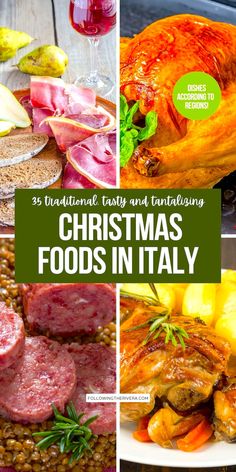 christmas foods in italy with text overlay