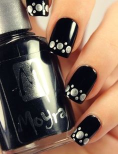 Black And White Nail, Cute Toe Nails, Black Nail Art, Dots Nails, Black Nail, White Nail, Get Nails, I Love Nails