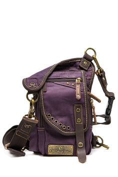 Best Concealed Carry for Women! The Phoenix is one of our favorite everyday carry bags due to its high-quality build and design. It is constructed of an ultra high-quality, light-weight (yet stout!), textured, water-resistant nylon. With a sophisticated design including antique and vintage, muted brass smoking buckle and hardware, the Phoenix bag portrays an intense, rustic feel - built tough to last, like a bag should be. For our CCW customers, the Phoenix features a quick-draw, covered or ... Concealed Carry For Women, Concealed Carry Bags, Everyday Carry Bag, Best Concealed Carry, Purse Purple, Holster Bag, Concealed Carry Holsters, Kydex Holster, Utility Bag