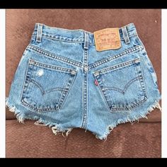 In Need Of Size 32 Or 33.... Waist Length 15.5 Or 16 Either Or Levi Shorts, Waist Length, Jean Shorts, Levi's, High Waisted, Womens Shorts, Blue, Clothes, Color