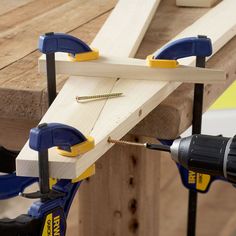 the tools are being used to build a bench