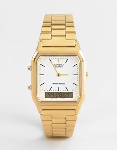 Casio AQ-230GA-9DMQYES digital bracelet watch | ASOS Casio Digital, Casio Watches, Watch Trends, Gold Watch Men, G Shock Watches, Analog Watch, G Shock, Sport Watches, Casio Watch