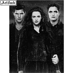 the twilight saga movie poster with three people standing in front of rain falling down on them