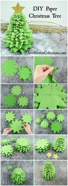 how to make a paper christmas tree