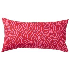 SANDMOTT cushion, bright red/bright pink, 12x23" SANDMOTT cushion offers a Scandinavian flair with its vibrant red/pink pattern that brightens your home. Coordinates easily with other cushion covers and throws in our range. Fits comfortably behind your back or under your neck.