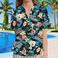 🐧Featuring short sleeve casual button down shirt for men and women. These hawaiian shirts combined with flamingo and tropical floral palm leaf in colorful design.Hawaiian background shirts, shorts, hats and toiletry bags to meet all your vacation travel needs. 😊Put your face logo on custom shirt and create the perfect gift! Suitable for casual daily, hawaiian, aloha, beach, sailing, fishing,surfing, party and vacation. 🐰Send us your favorite photos via Etsy message, and we'll put them on the Green Hawaiian Shirt For Vacation, Summer Vacation Short Sleeve Shirt With All Over Print, Green Short Sleeve Hawaiian Shirt For Vacation, Tropical Hawaiian Shirt With All Over Print For Vacation, Vacation Hawaiian Shirt With Camp Collar, Multicolor Short Sleeve Hawaiian Shirt For Vacation, Hawaiian Style Printed Camp Shirt For Vacation, Hawaiian Shirt With Camp Collar For Vacation, Custom Print Short Sleeve Camp Shirt For Summer