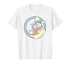 PRICES MAY VARY. Officially Licensed Curious George Apparel for Men - Women - Boys and Girls; George T-Shirts; Monkey T-Shirts; The Man with the Yellow Hat T-Shirts; Monkey Hug T-Shirts; Happy Monkey T-Shirts; Curious George Poster T-Shirts; 22NVCT00034A-001 Lightweight, Classic fit, Double-needle sleeve and bottom hem Curious George Embroidery, Yellow Hat Man Curious George, Man With The Yellow Hat, Curious George And Man In The Yellow Hat, Curious George Tshirt, Happy Monkey, Yellow Crew Neck T-shirt With Cartoon Print, Monkey T Shirt, Yellow Hat