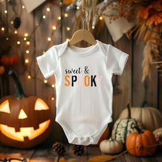 $18.15 | Colorful Sweet And Spooky | Happy Halloween #sweet and spooky, happy halloween, halloween party, halloween, spooky, scary, halloween gifts, colorful spooky, halloween colors, creepy Cute Halloween Onesie For Playtime, Fitted Halloween Onesie For Playtime, Halloween Cotton Onesie For Playtime, Halloween Onesie Boy, Halloween Onesie Girl, Sweet And Spooky, Halloween Colors, Halloween Clothing, Party Halloween