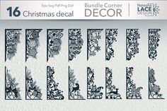 the christmas decals are designed to look like they have been cut out from paper