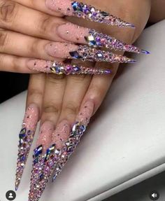 Super Cute Nails, Edge Nails, Bling Acrylic Nails, Glam Nails