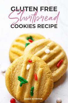 gluten free shortbread cookies with sprinkles