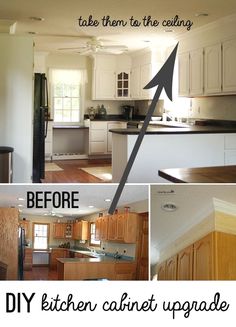 the before and after pictures of a kitchen remodeling project on instagram