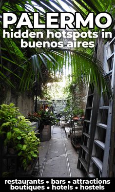 an advertisement for a restaurant called paleno hidden hot spots in buenos ariies