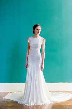 an image of a woman in a wedding dress on the web page for her website