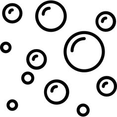 black and white circles on a white background