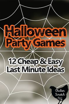 halloween party games that are easy to play and fun for the whole family, including spider webs