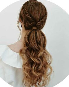 Cute Hairstyles On Long Hair, Ponytail Hairstyles For Sangeet, Junior Bridesmaid Hairstyles Ponytail, Pony Hairstyles For Bride, Pony Style Hair Ponytail Ideas, Bridesmaid Ponytail Braid, Hairstyle For Long Hair Women, Hairstyles Of Ponytail, Cute Curled Ponytail Hairstyles