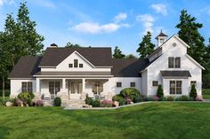 this is an artist's rendering of the farmhouse style home