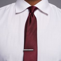 Made from 100% woven silk, our Grosgrain Solid Wine tie has subtle texture and sheen for a look that's formal as well as professional. | Men's Tie Bar: Grosgrain Solid Tie - Traditional, In Wine, Silk Burgundy Tie, Modern Accessories, Men's Tie, Med School, Tie Bar, Subtle Textures, School Outfit, Silk Ties, Business Casual