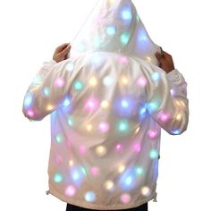 PRICES MAY VARY. American sizes: LED light up apparel & clothing often come in foreign sizes and end up being far too small as the sizes do not correspond to standard American sizing. The light-up jacket is sized exactly by regular American sizing. We offer kids and adult men’s and women’s sizes. Simply select your size and rest assured that your jacket will fit properly. How does the light up jacket operate: The jacket comes with a battery pack inside of the right pocket. Three AA (double-A) ba Light Up Jacket, Fancy Dress Plus Size, Led Jacket, Rave Light, Light Up Costumes, Costume Clothes, Christmas Jacket, Colored Led Lights, Dance Club