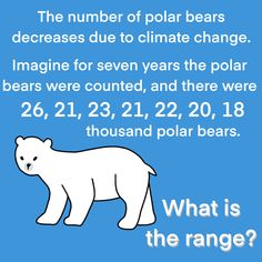 a polar bear with the words what is the range on it's back side