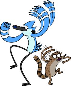 cartoon network's logo with an anteater and racoon in the foreground