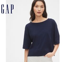 New! First Two Photos Are Stock Photos To Show The Fit. Gap Summer Workwear Top, Gap Tops For Summer Workwear, Gap Cotton Blouse, Blue Casual Workwear Top, Casual Blue Tops For Work, Gap Casual Cotton Tops, Casual Cotton Tops By Gap, Gap Casual Cotton Blouse, Casual Cotton Blouse By Gap