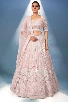 Bridal Lehenga BL-173 Embellished Anarkali Set For Ceremony, Embellished Semi-stitched Anarkali Set For Ceremony, Semi-stitched Embellished Anarkali Set For Ceremony, Elegant Semi-stitched Lace Lehenga, Ceremony Embellished Semi-stitched Anarkali Set, Wedding Embellished Organza Choli, Elegant Lehenga With Zari Work And Fitted Bodice, Embellished Floor-length Anarkali Set For Ceremony, Traditional Festive Lehenga With Fitted Bodice