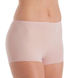 The pared-down design of this panty makes it perfect under most bottoms and dresses. With a seamless waistband, silicone grippers at the legs, and non-snag knit, it will always look smooth. Made from nylon and elastane. Slick microfiber body helps prevent clinging to clothing. Seamless waistband has a bonded, elastic-free edge for a comfortable fit. Square-cut leg openings have parallel rows of inner silicone grippers to keep the leg from creeping up. Center back seam contours to your shape. Ful Soft Touch Pink Shapewear Bottoms, Pink Soft Touch Shapewear Bottoms, Pink Shapewear Bottoms With Smoothing Details, Pink Smoothing Brief Bottoms, Pink Stretch Full Coverage Bottoms, Pink Seamless Shaping Bottoms, Pink Stretch Bottoms Full Coverage, Pink Seamless Shapewear Bottoms, Fitted Pink Short Boxer Briefs