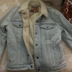 This Jacket Is Brand New, Never Used, No Flaws, Has Tags! Open To Offers Levi's Light Wash Long Sleeve Outerwear, Levi's White Winter Outerwear, Casual Light Wash Winter Outerwear, Casual Light Wash Outerwear For Winter, Levi's Light Wash Outerwear For Fall, Levi's Fitted Outerwear For Cold Weather, Levi's Casual Outerwear For Cold Weather, Levi's Light Wash Winter Outerwear, Corduroy Jacket Womens