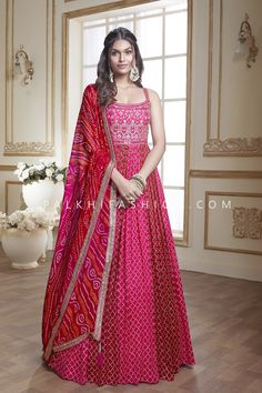 Designer Pure Georgette Outfit With Alluring Colors And Style Mehndi 2023, Embroidery Stones, Palkhi Fashion, Long Kurtas, Lehenga Anarkali, Affan Waheed, Bandhani Dupatta, Lehenga Pattern, Indian Wardrobe