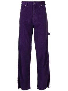 dark purple cotton blend corduroy straight leg front button and zip fastening belt loops classic five pockets Dark Purple Aesthetic Clothes, Purple Straight Leg Pants With Cargo Pockets, Purple Corduroy Bottoms With Pockets, Purple Straight Leg Cargo Pants With Pockets, Dark Purple Clothes, Plum Jeans, Skater Outfit, Purple Bottom, Dr Closet