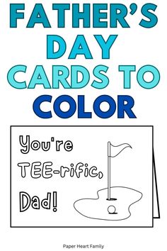 father's day cards to color