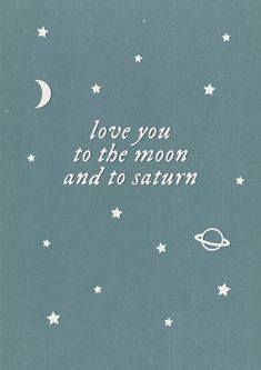 the back cover of i love you to the moon and to saturn