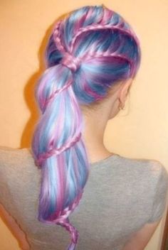 This color is obviously fake but this braid! Incredible!! Easy Ponytail, Hairstyle Women, Hair And Beauty, Cornrow, Long Blonde, Long Hairstyles, Long Blonde Hair, Love Hair