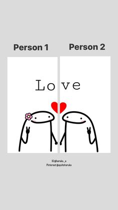 two posters with the words love and one has a heart on it, both in black and