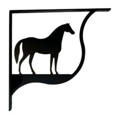 a horse is standing on the edge of a shelf